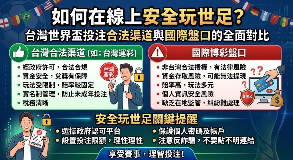 台灣世界盃投注合法渠道與國際盤口的全面對比
