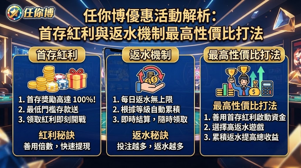首存紅利與返水機制最高性價比打法