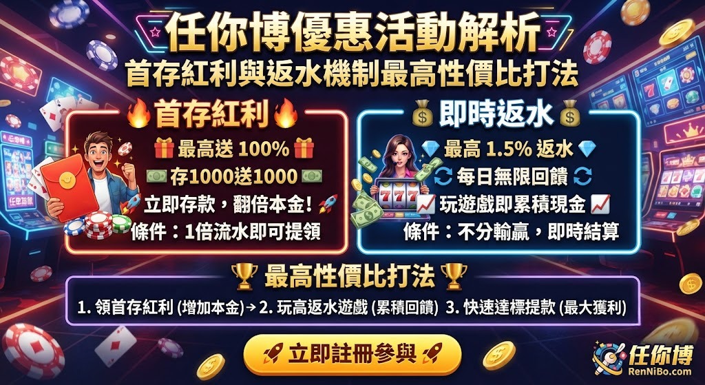 首存紅利與返水機制最高性價比打法